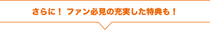 さらに！ ファン必見の充実した特典も！