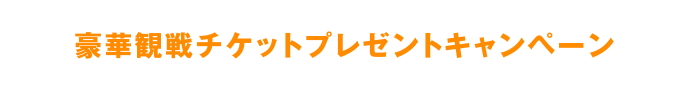 豪華観戦チケットプレゼントキャンペーン
