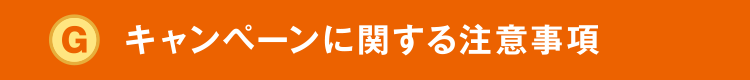 キャンペーンに関する注意事項
