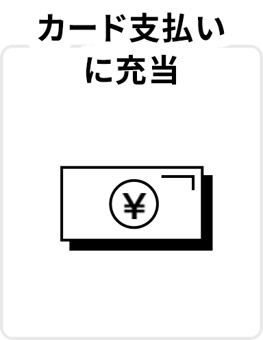 カード支払いに充当