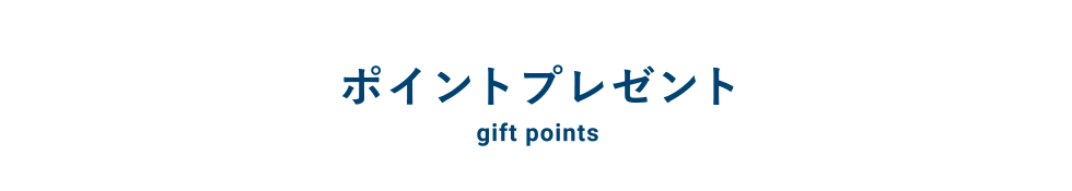 ポイントプレゼント
