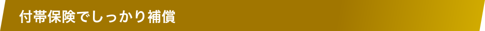 付帯保険でしっかり補償